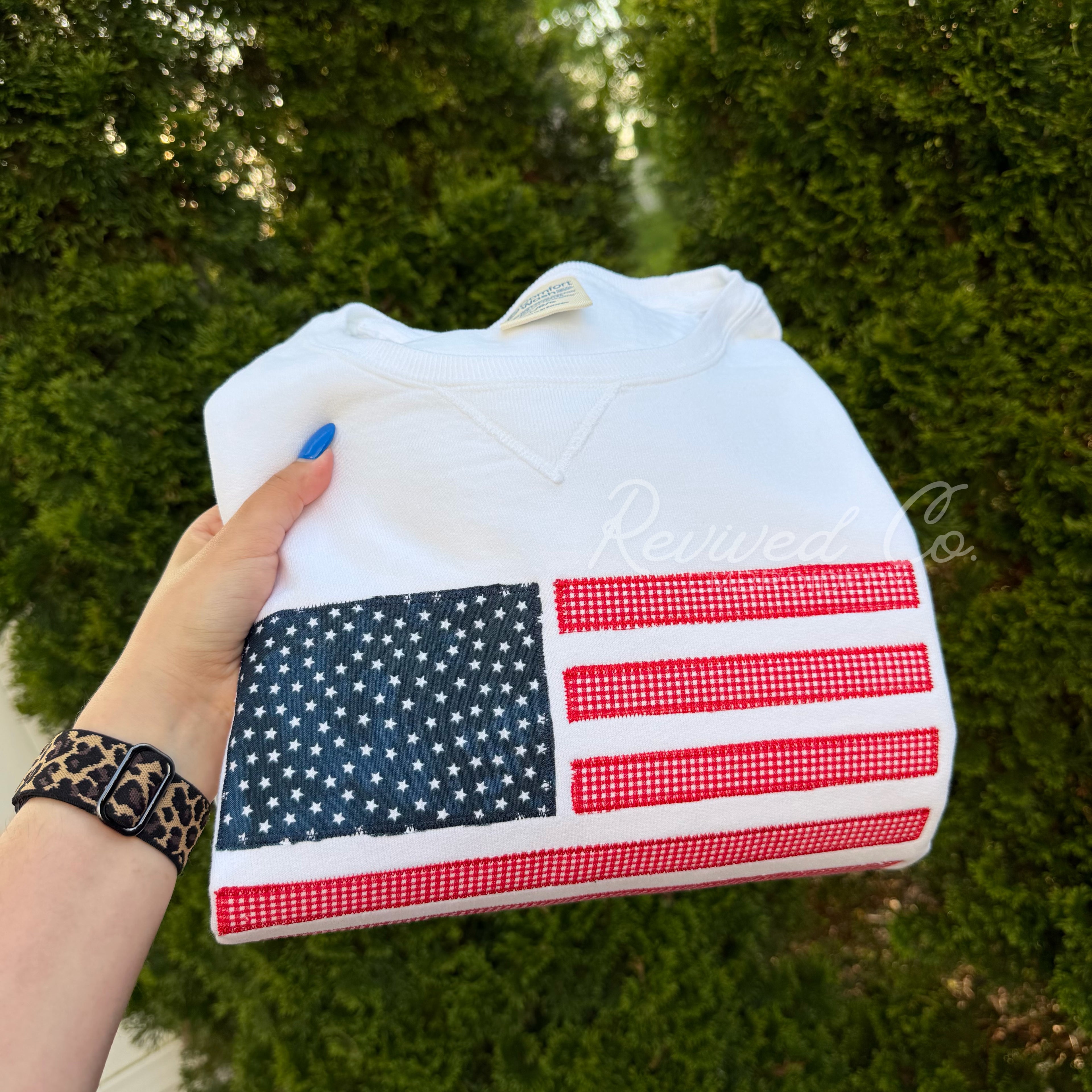 Appliqué Flag Sweatshirt