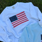 Appliqué Flag Sweatshirt