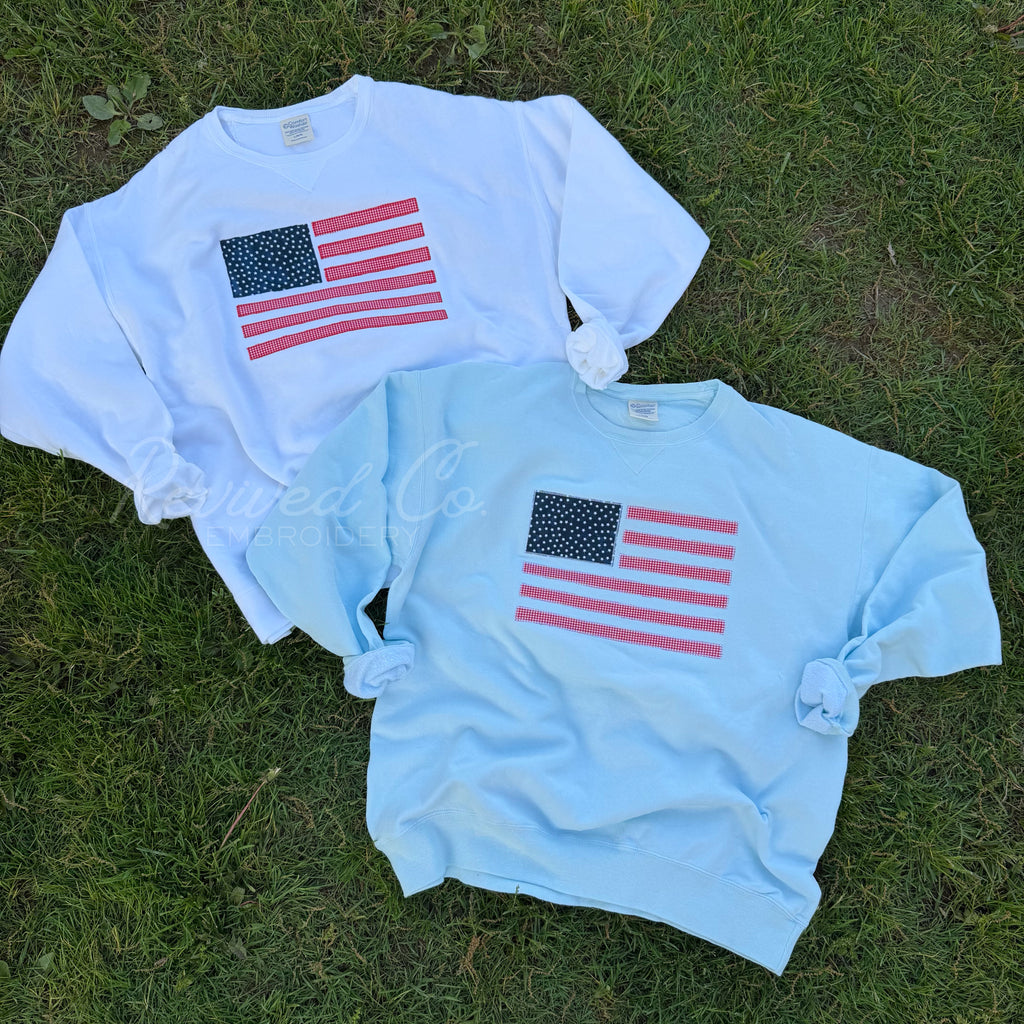 Appliqué Flag Sweatshirt