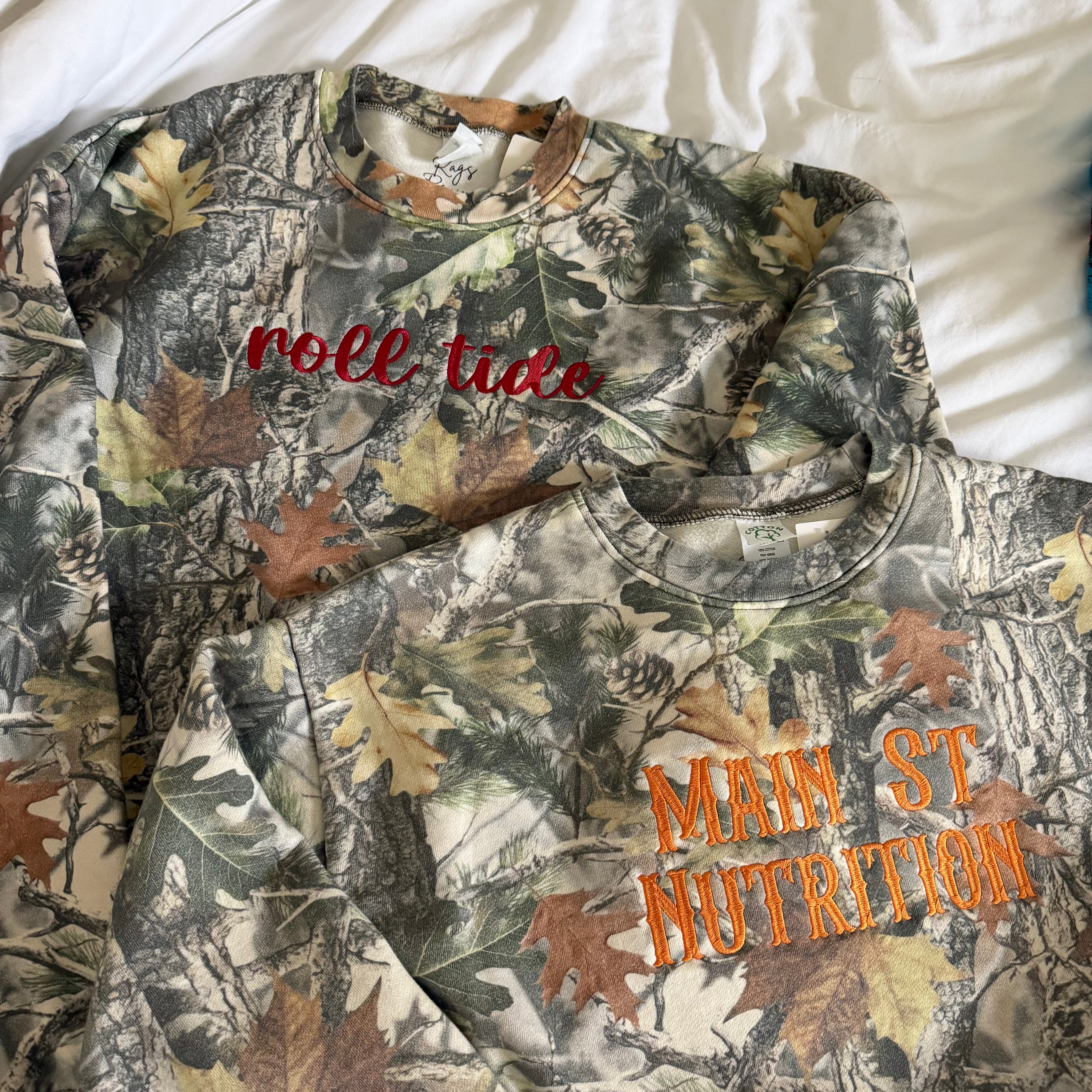 Custom Text Camo Sweatshirt