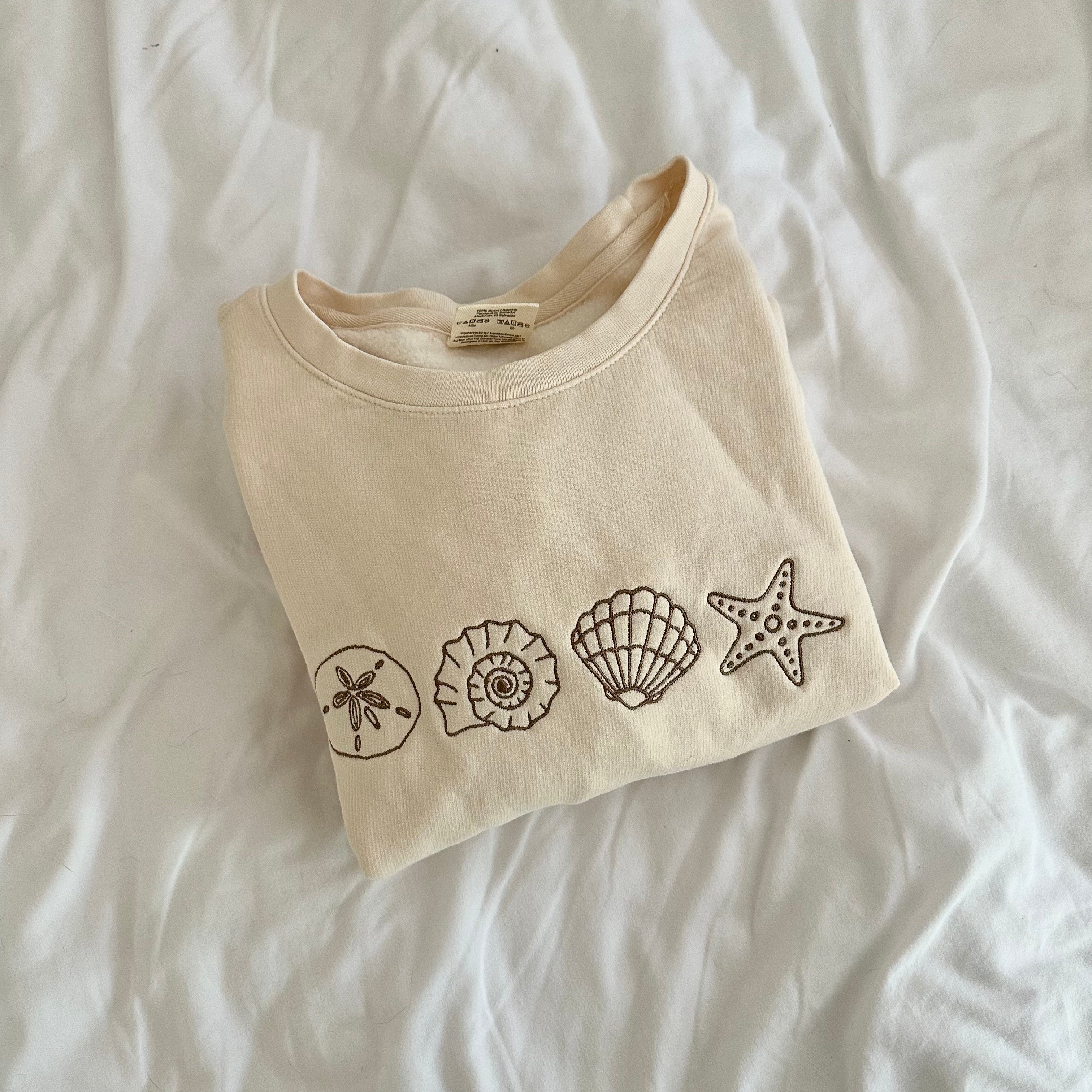 Embroidered Seashells Sweatshirt