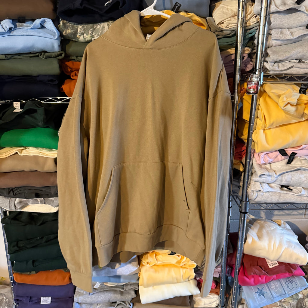 BLANK Heavyweight Tan Hoodie - XL - No Flaws