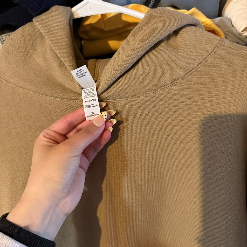 BLANK Heavyweight Tan Hoodie - XL - No Flaws
