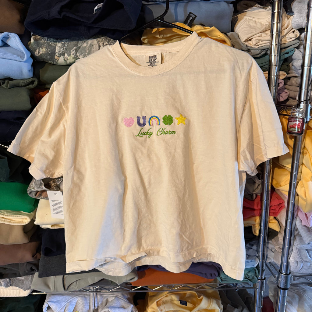 Lucky Charm Crop Tee - L - Flawed