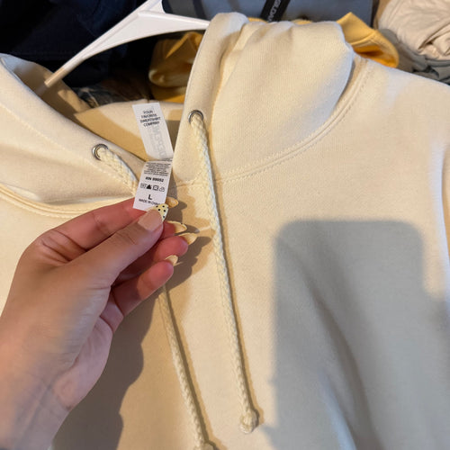 BLANK Heavyweight Ivory Hoodie - L - No Flaws