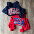USA Glitter Appliqué Sweatshirt
