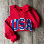 USA Glitter Appliqué Sweatshirt