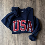 USA Glitter Appliqué Sweatshirt