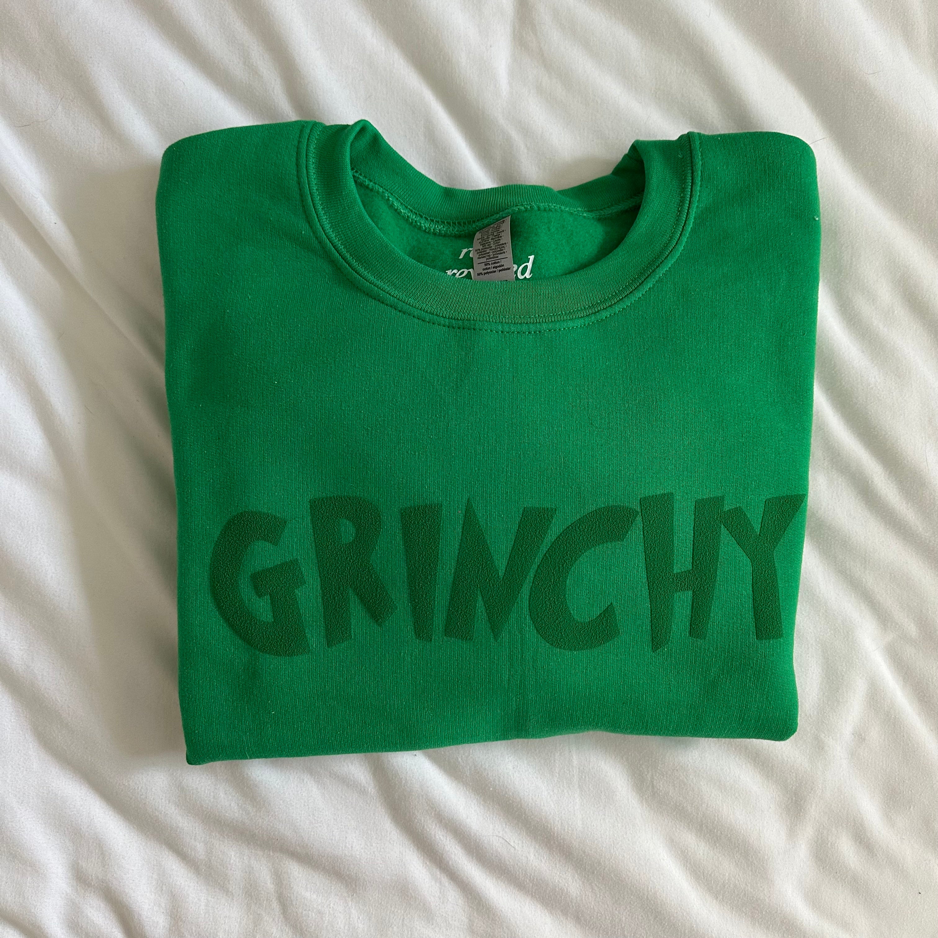 Grinchy Puff Print Sweatshirt