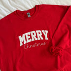 Merry Christmas Glitter Sweatshirt (Toddler, Youth, Adult)