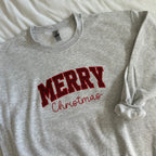 Merry Christmas Glitter Sweatshirt (Toddler, Youth, Adult)