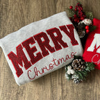 Merry Christmas Glitter Sweatshirt (Toddler, Youth, Adult)