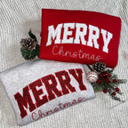 Merry Christmas Glitter Sweatshirt (Toddler, Youth, Adult)