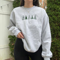 Embroidered Trees Crewneck