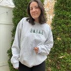 Embroidered Trees Crewneck
