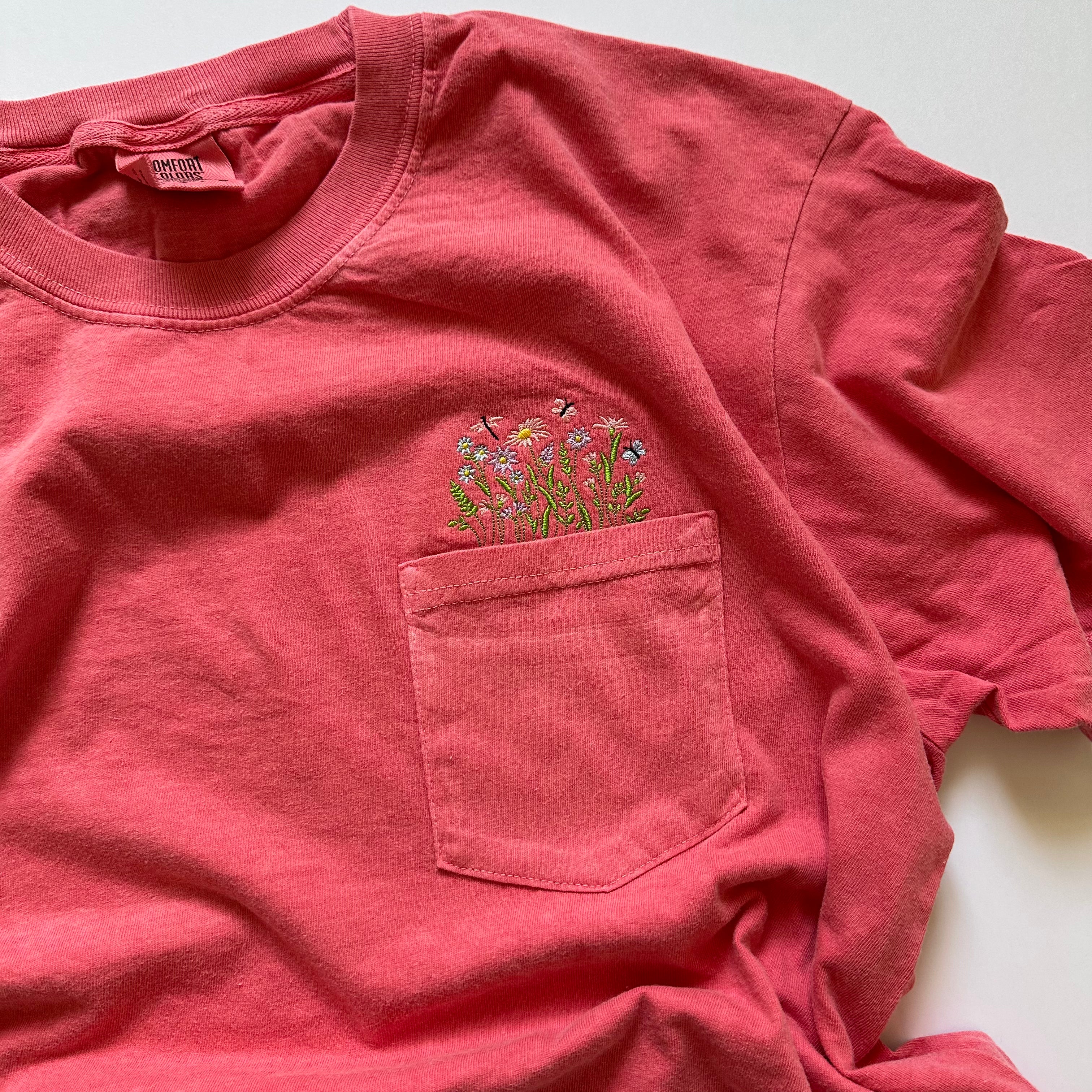 Flowers Pocket T-Shirt