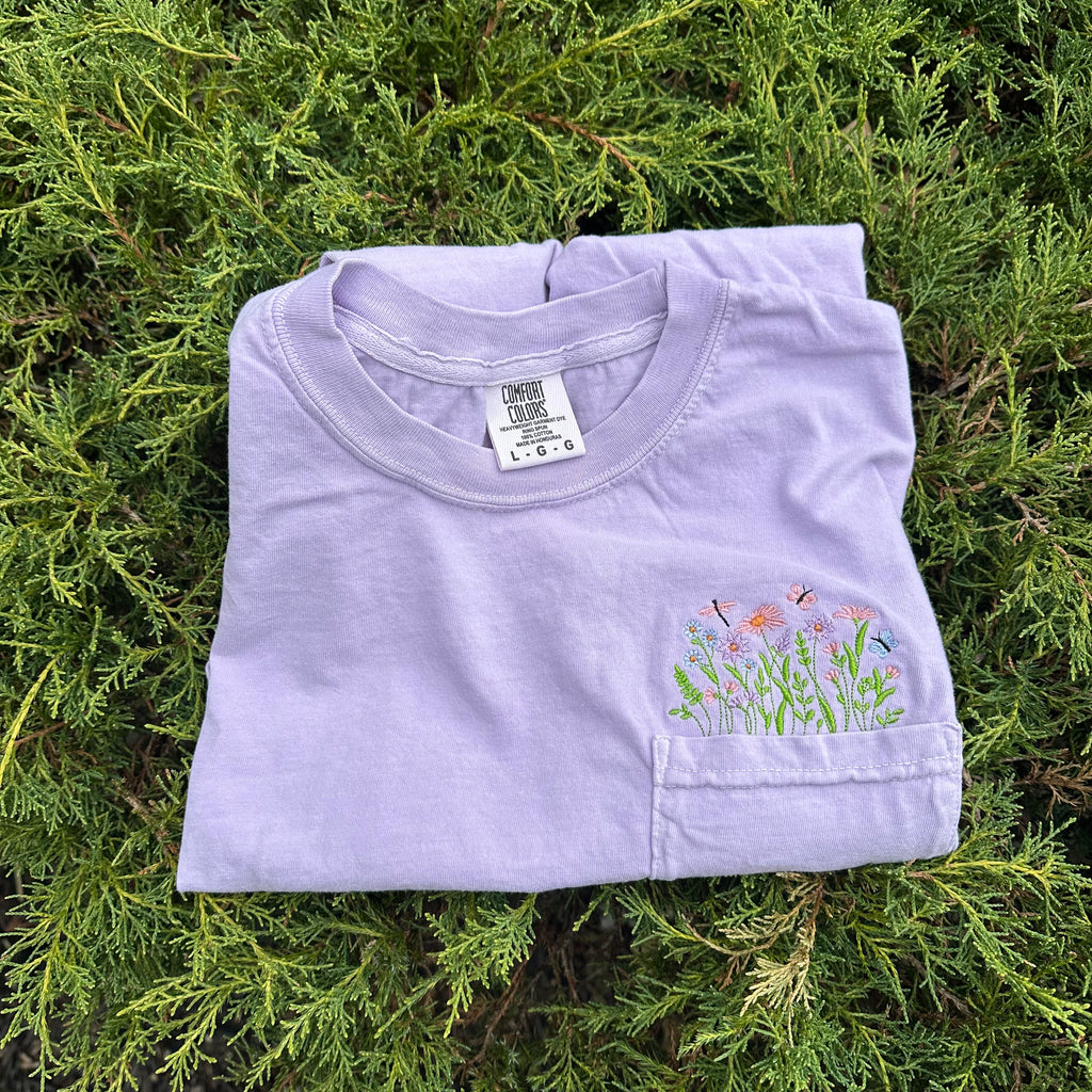 Flowers Pocket T-Shirt