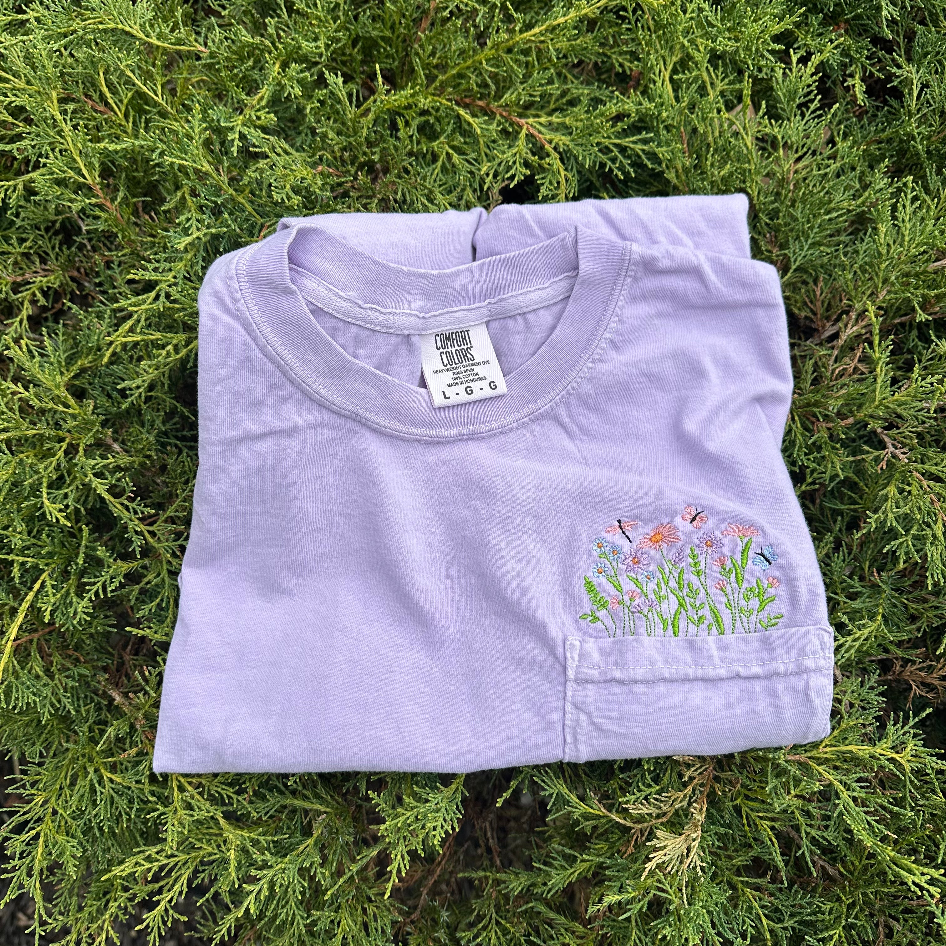 Flowers Pocket T-Shirt
