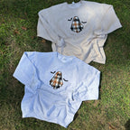 Plaid Ghost Applique Sweatshirt