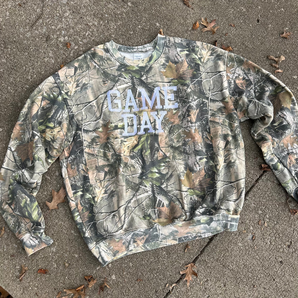 Custom Text Camo Sweatshirt