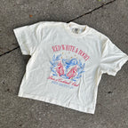 Red, White & Boozy Boxy Crop T-Shirt