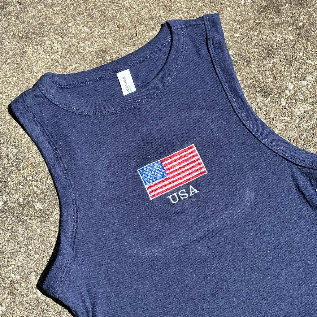 USA Crop Tank Top