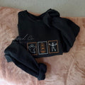 Halloween Stamps Embroidered Sweatshirt