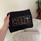 Halloween Stamps Embroidered Sweatshirt