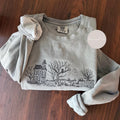 Haunted House Embroidered Sweatshirt