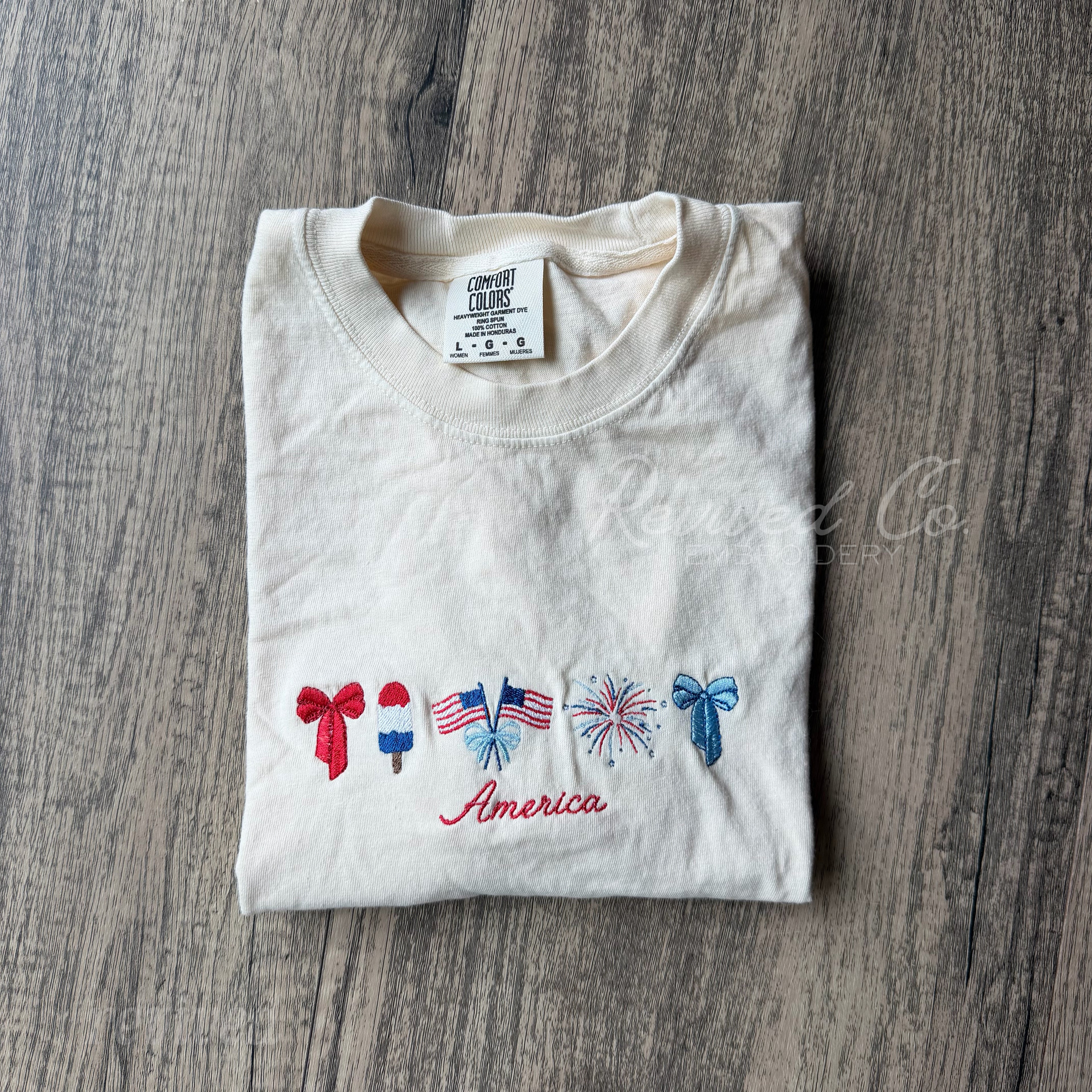 America Icons Boxy Crop Tee