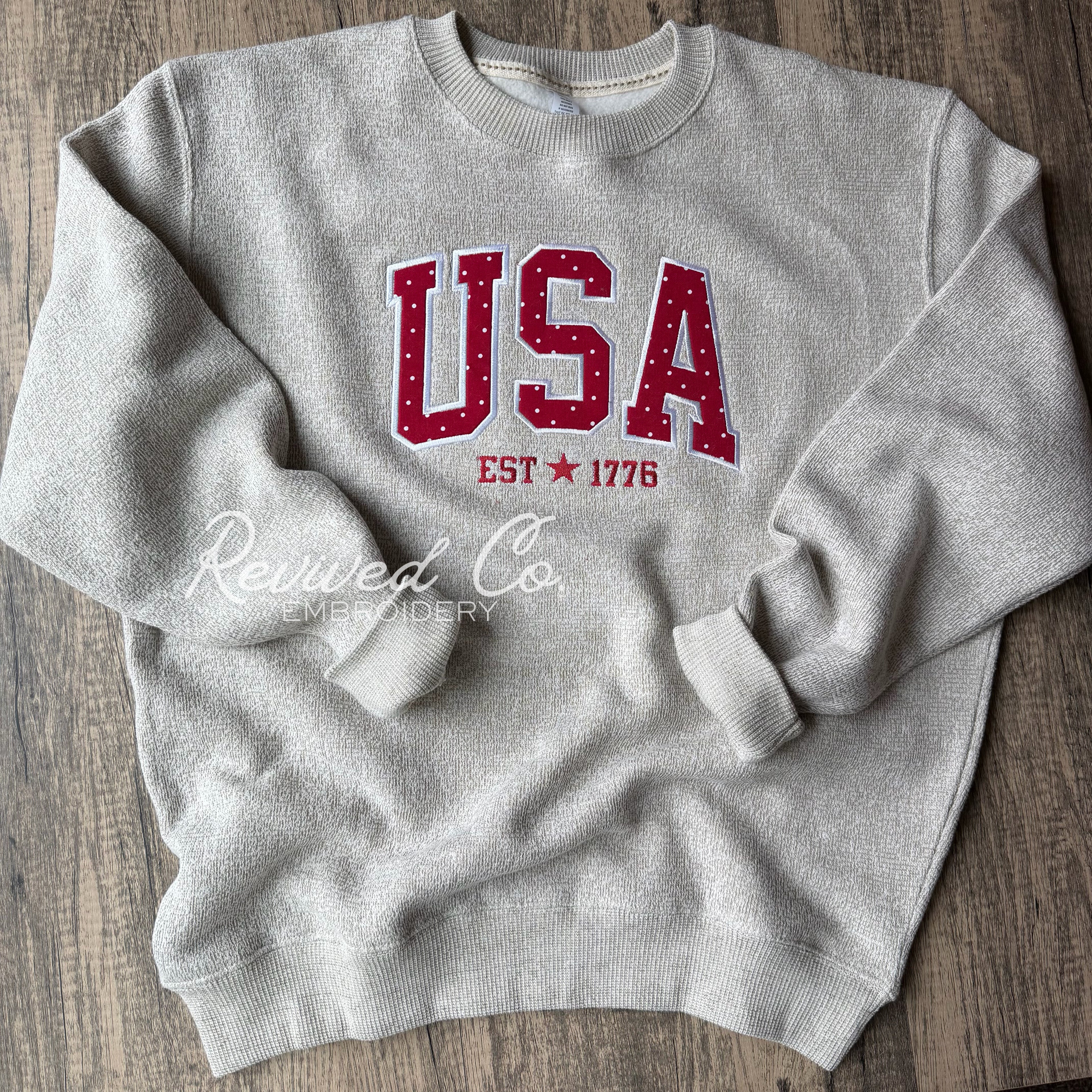 USA Appliqué Sweater