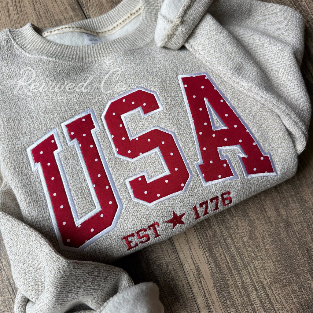 USA Appliqué Sweater