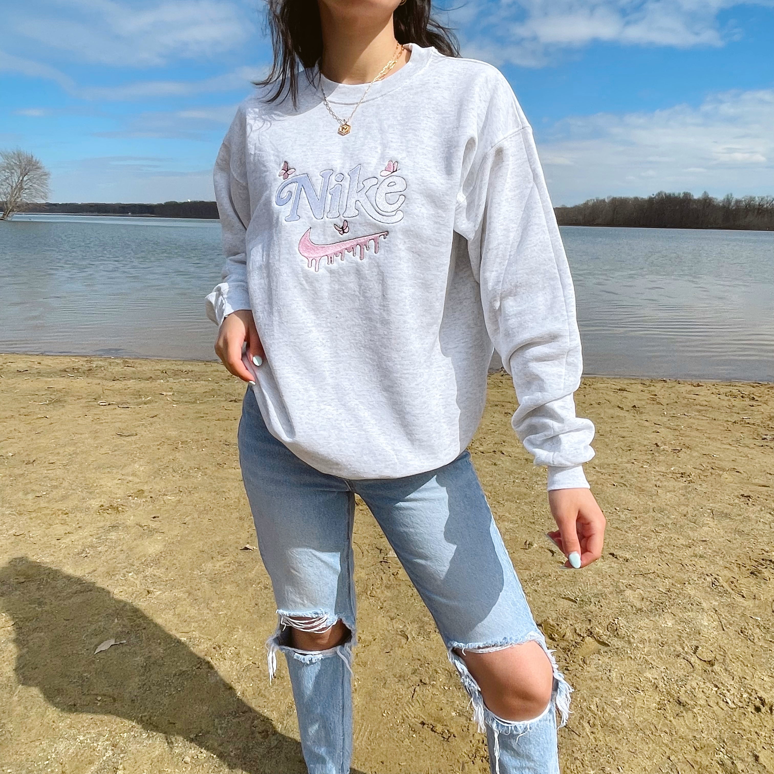 Butterfly Drip Crewneck