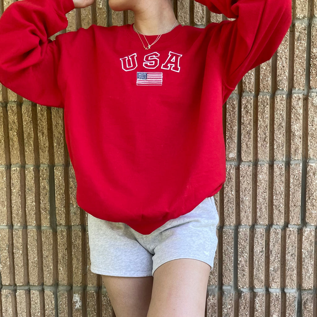 USA Embroidered Sweatshirt