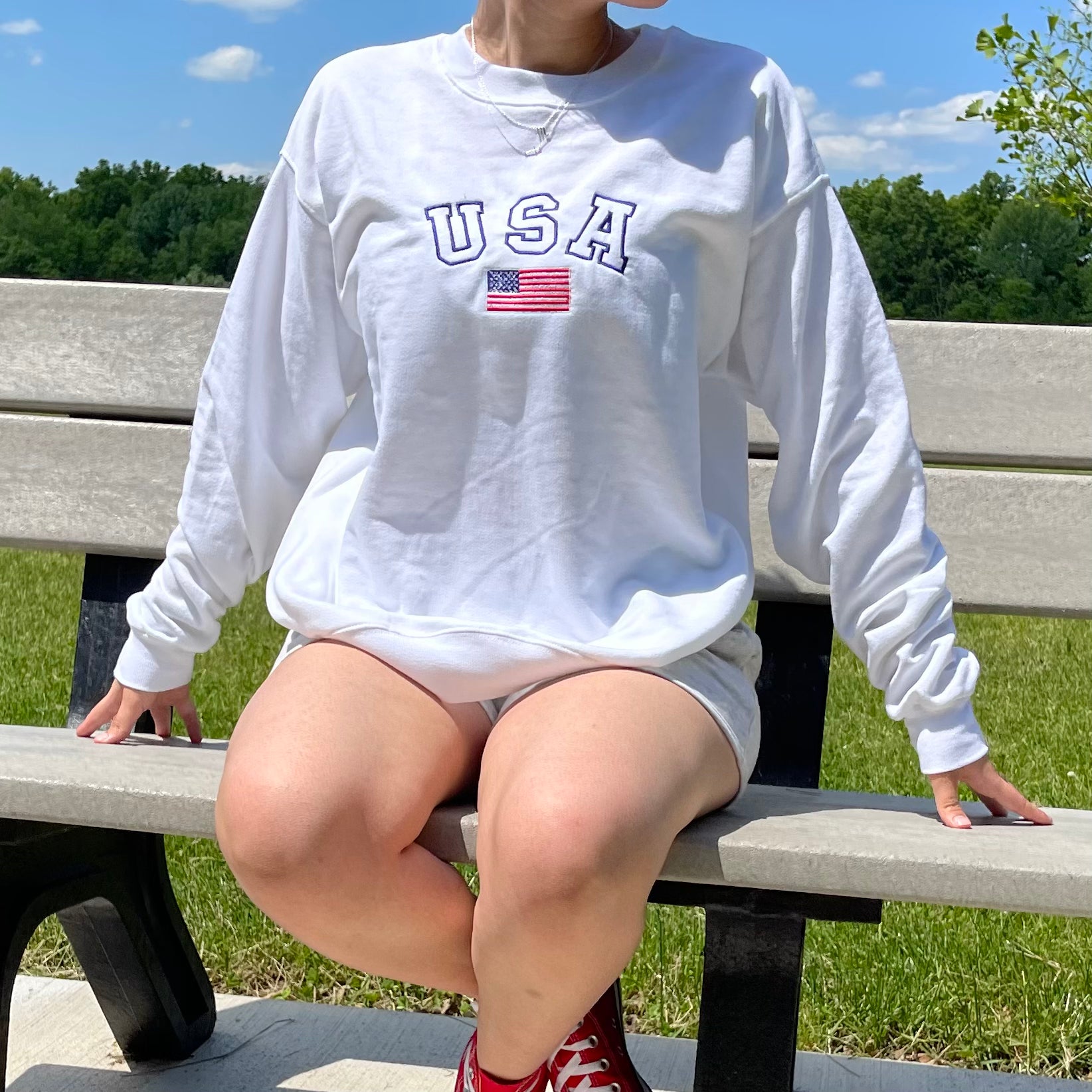 USA Embroidered Sweatshirt